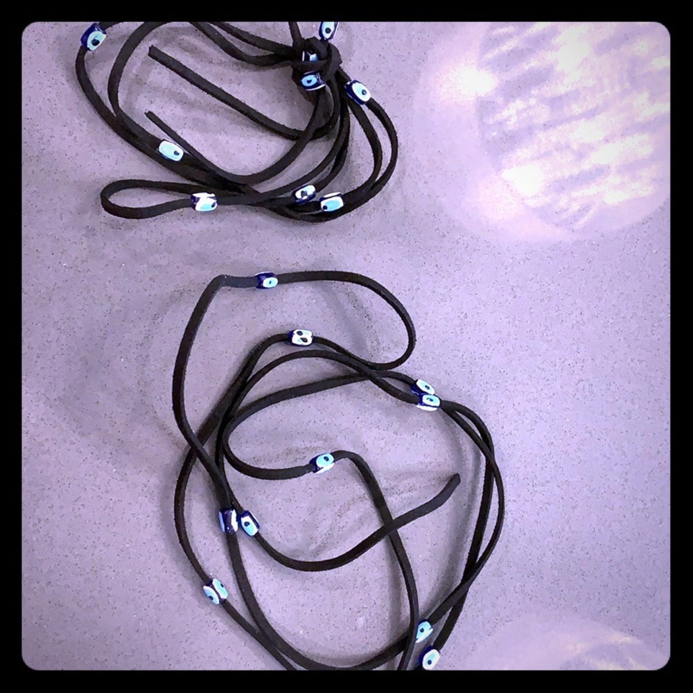 Open end evil eye neck rope